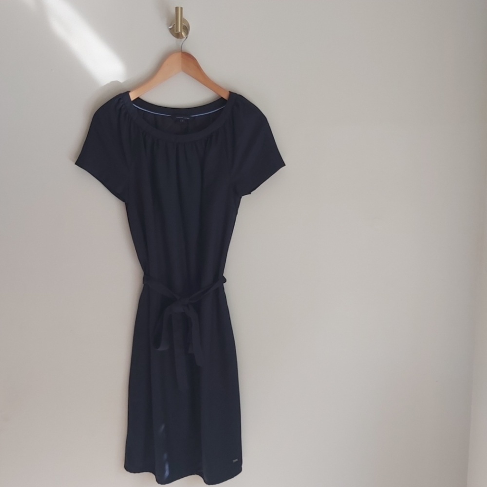 TOMMY HILFIGER Blue midi dress |  Short sleeve dress